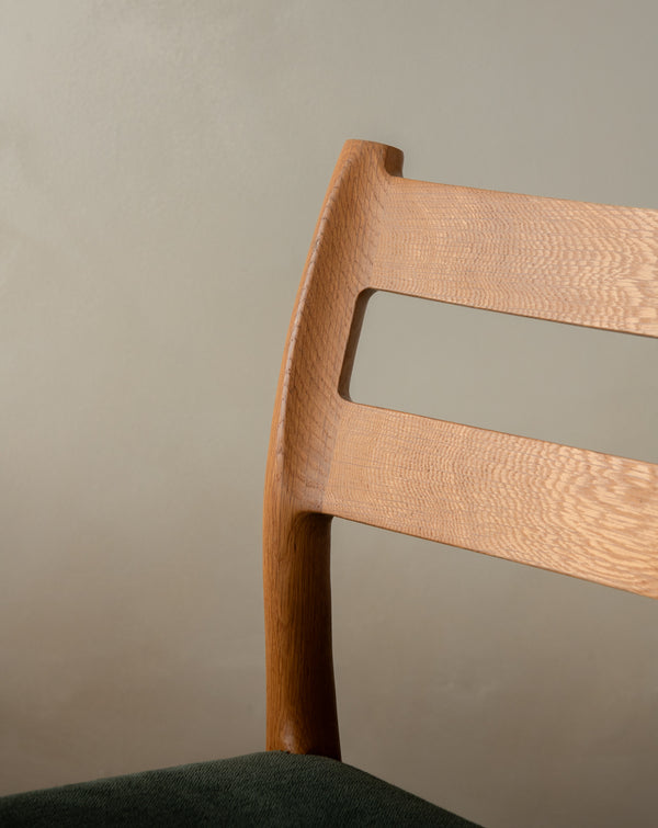Mid Century Oak Dining Chairs Model 84 by Niels Otto Møller for J.L. Møllers, 1970s, Set of 4