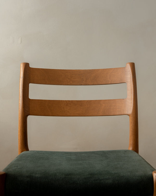 Mid Century Oak Dining Chairs Model 84 by Niels Otto Møller for J.L. Møllers, 1970s, Set of 4