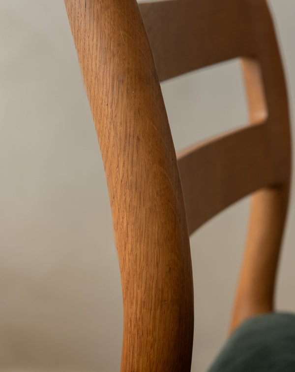 Mid Century Oak Dining Chairs Model 84 by Niels Otto Møller for J.L. Møllers, 1970s, Set of 4