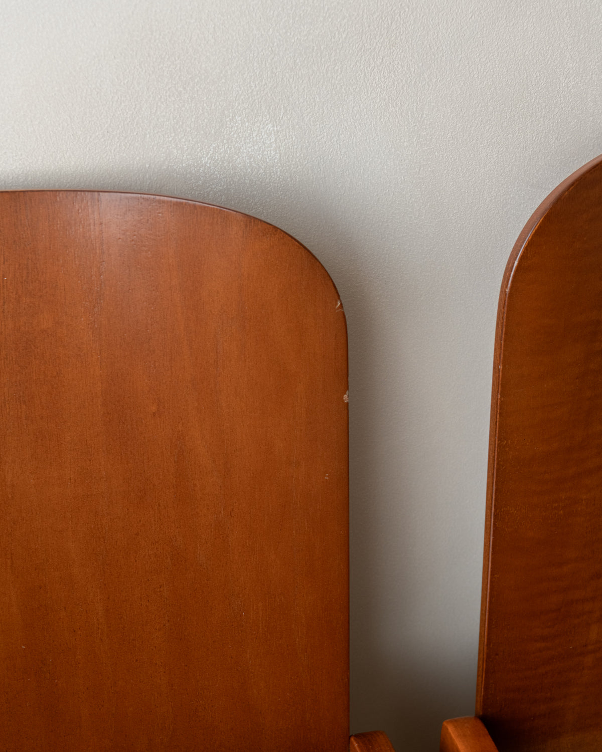 Italian Plywood Dining Chairs Attributed to Molteni, 1970s, Set of 4