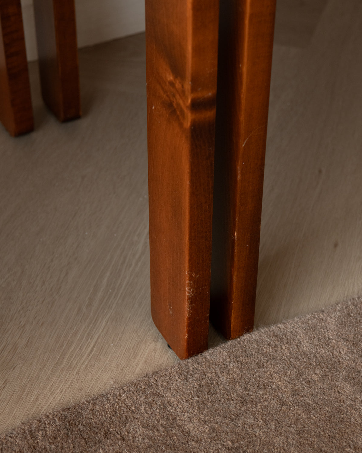 Italian Plywood Dining Chairs Attributed to Molteni, 1970s, Set of 4