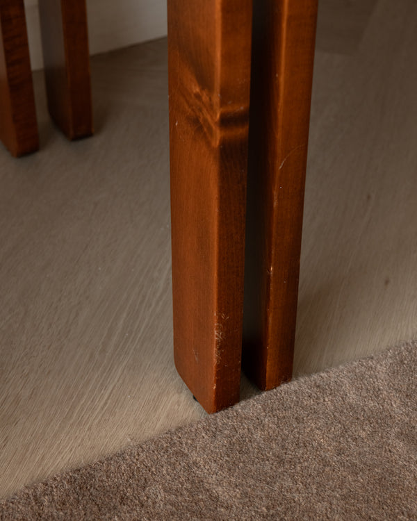 Italian Plywood Dining Chairs Attributed to Molteni, 1970s, Set of 4