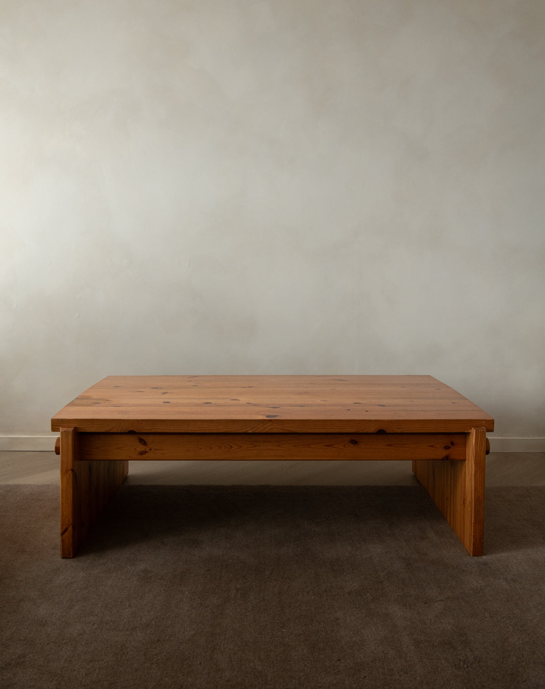 Brutalist Pine Coffee Table Dymling by Yngve Ekström for Swedese, 1970s