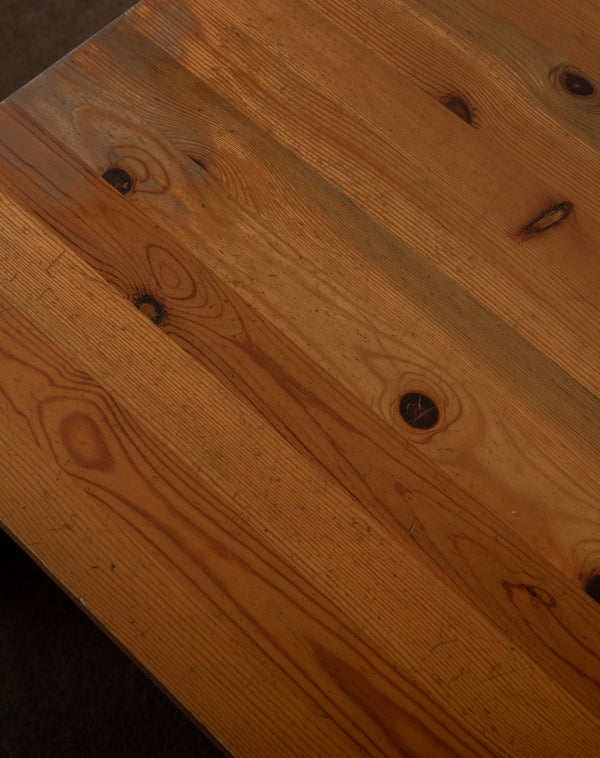 Brutalist Pine Coffee Table Dymling by Yngve Ekström for Swedese, 1970s