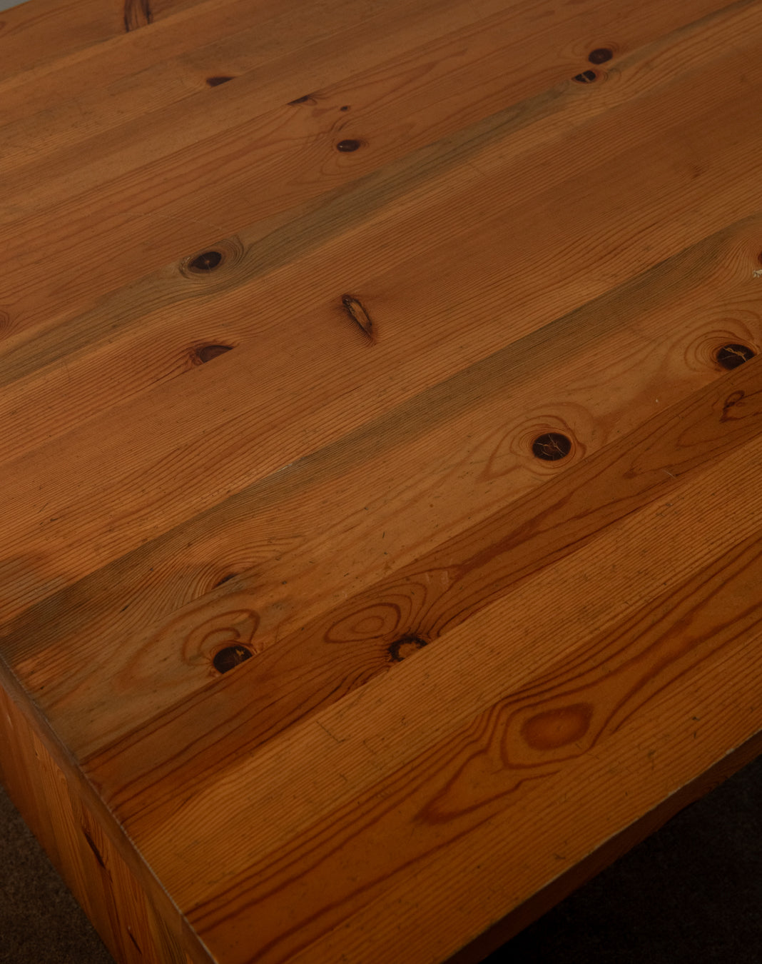 Brutalist Pine Coffee Table Dymling by Yngve Ekström for Swedese, 1970s