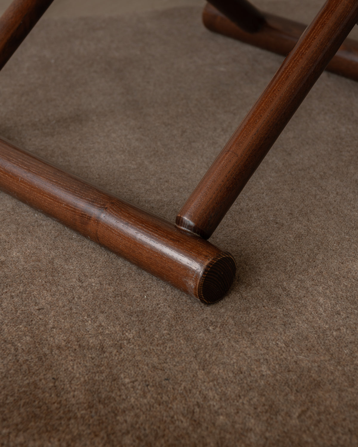 Italian Modern Director’s Chair in Wood & Leather, 1980s