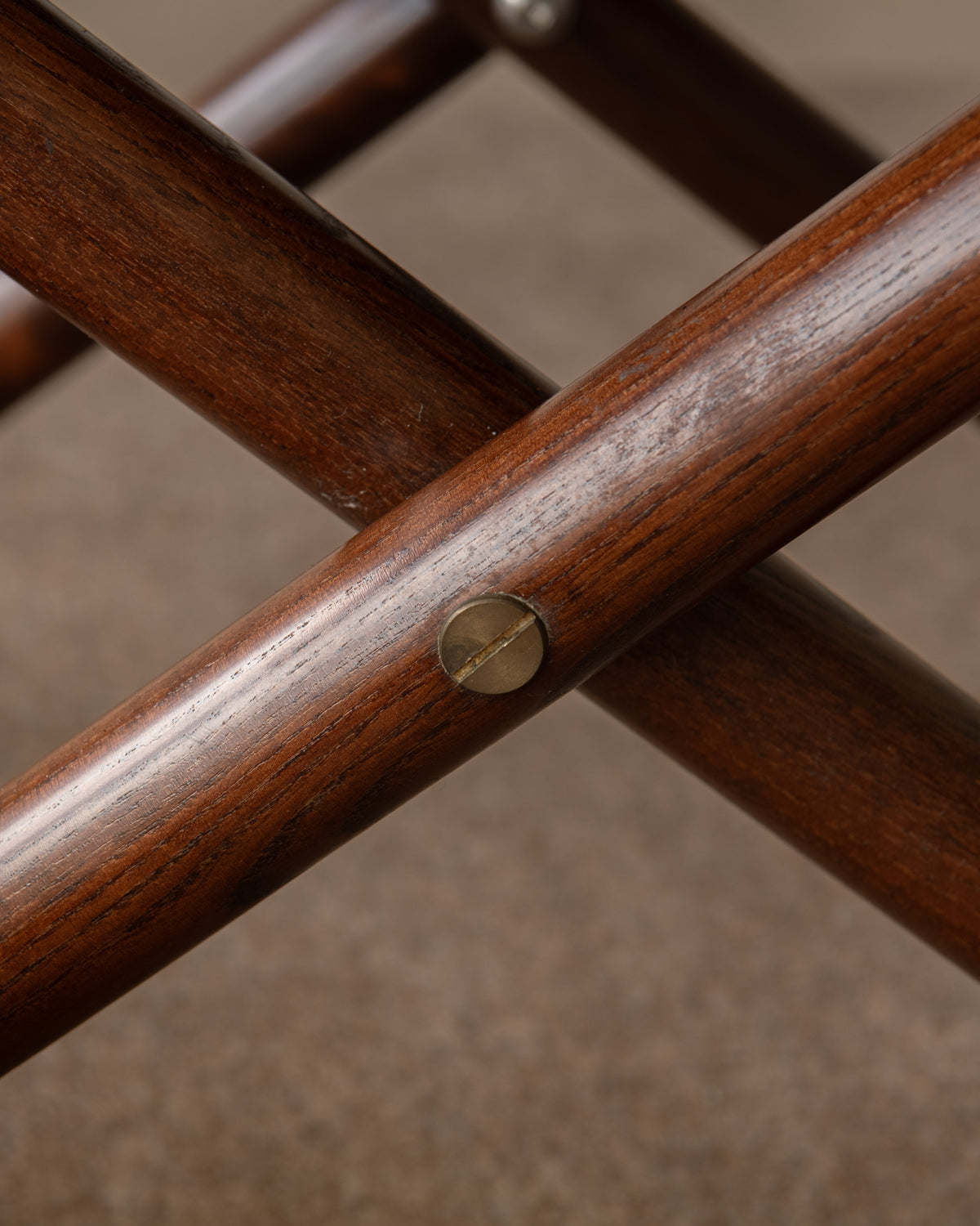 Italian Modern Director’s Chair in Wood & Leather, 1980s
