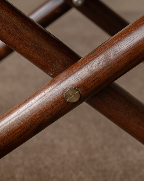 Italian Modern Director’s Chair in Wood & Leather, 1980s