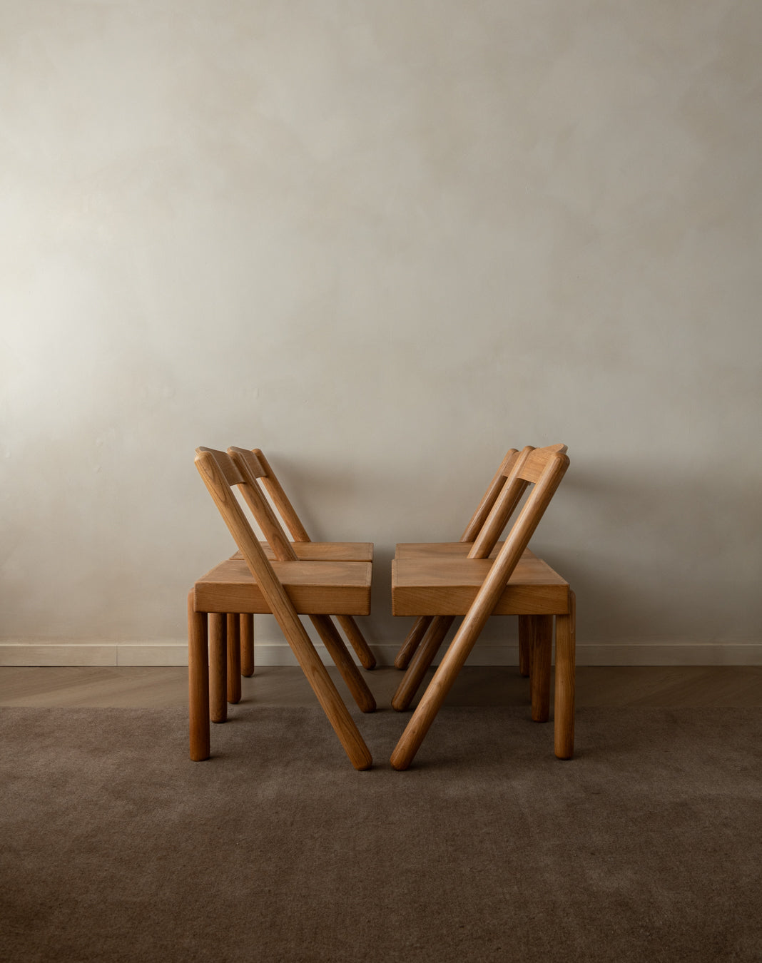Italian Modern Dining Chairs Iva by Roberto Pamio and Renato Toso for Stilwood, 1970s, Set of 4