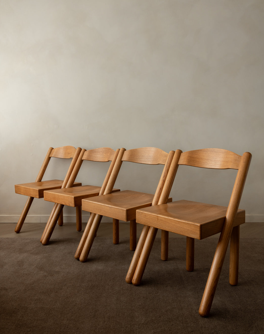 Italian Modern Dining Chairs Iva by Roberto Pamio and Renato Toso for Stilwood, 1970s, Set of 4