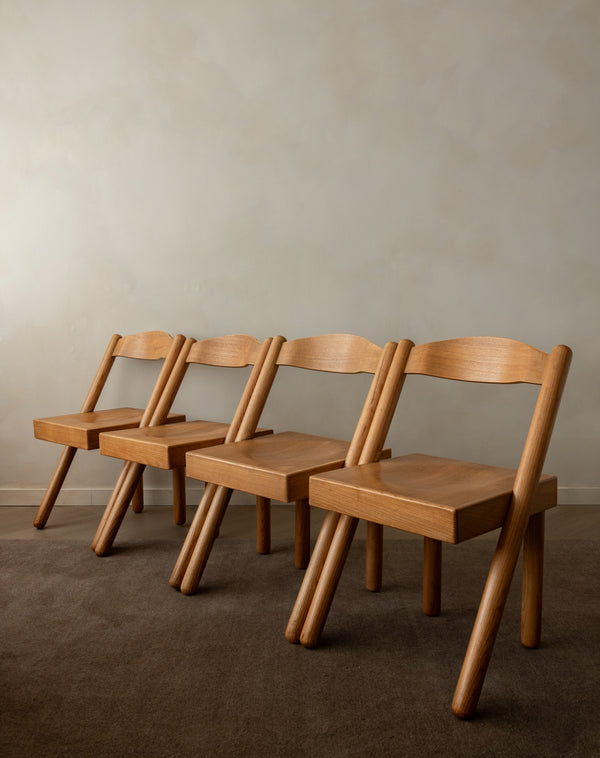 Italian Modern Dining Chairs Iva by Roberto Pamio and Renato Toso for Stilwood, 1970s, Set of 4