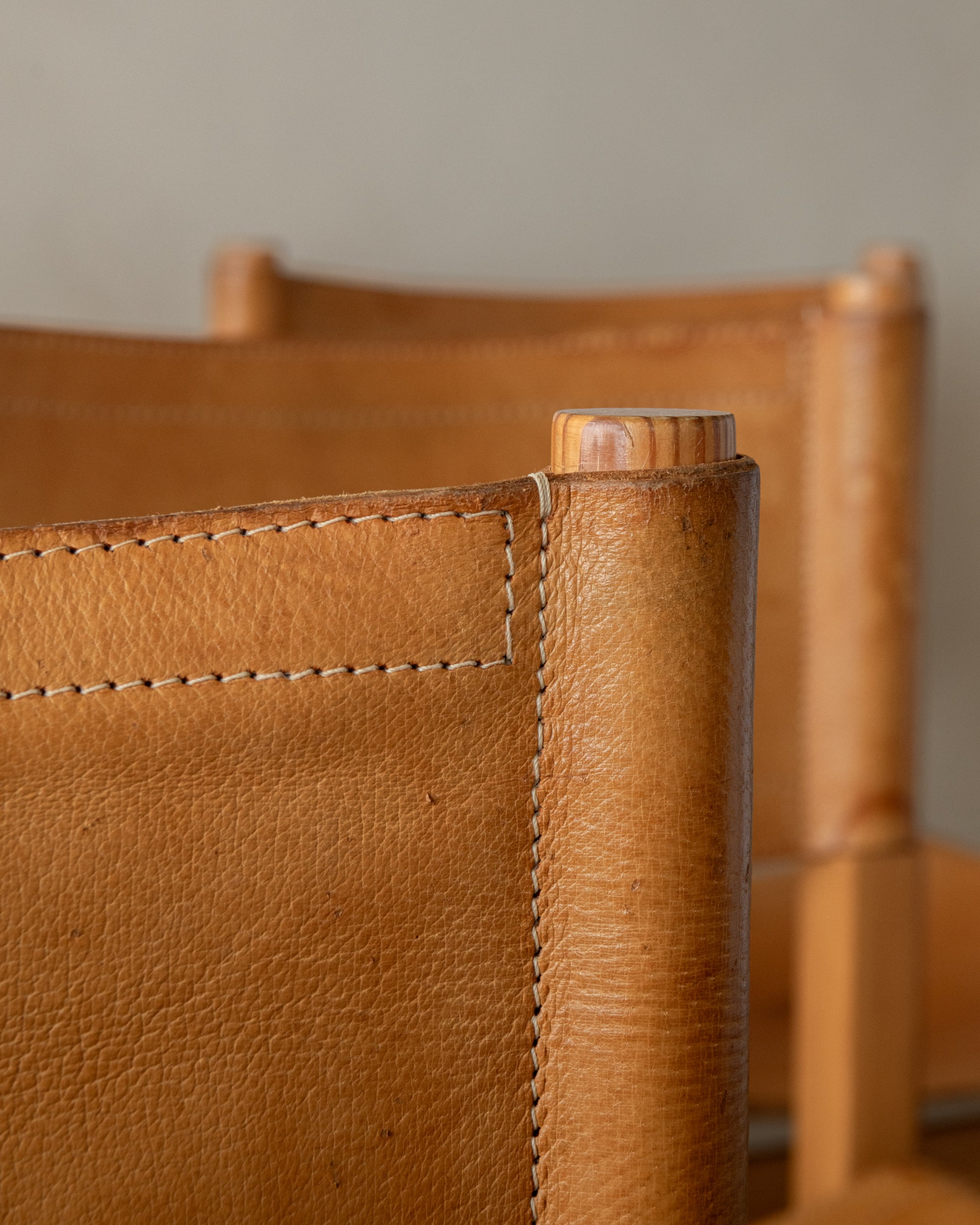 Scandinavian Pine Leather Dining Kotka Chairs by Tomas Jelinek for IKEA, 1980s, Set of 6
