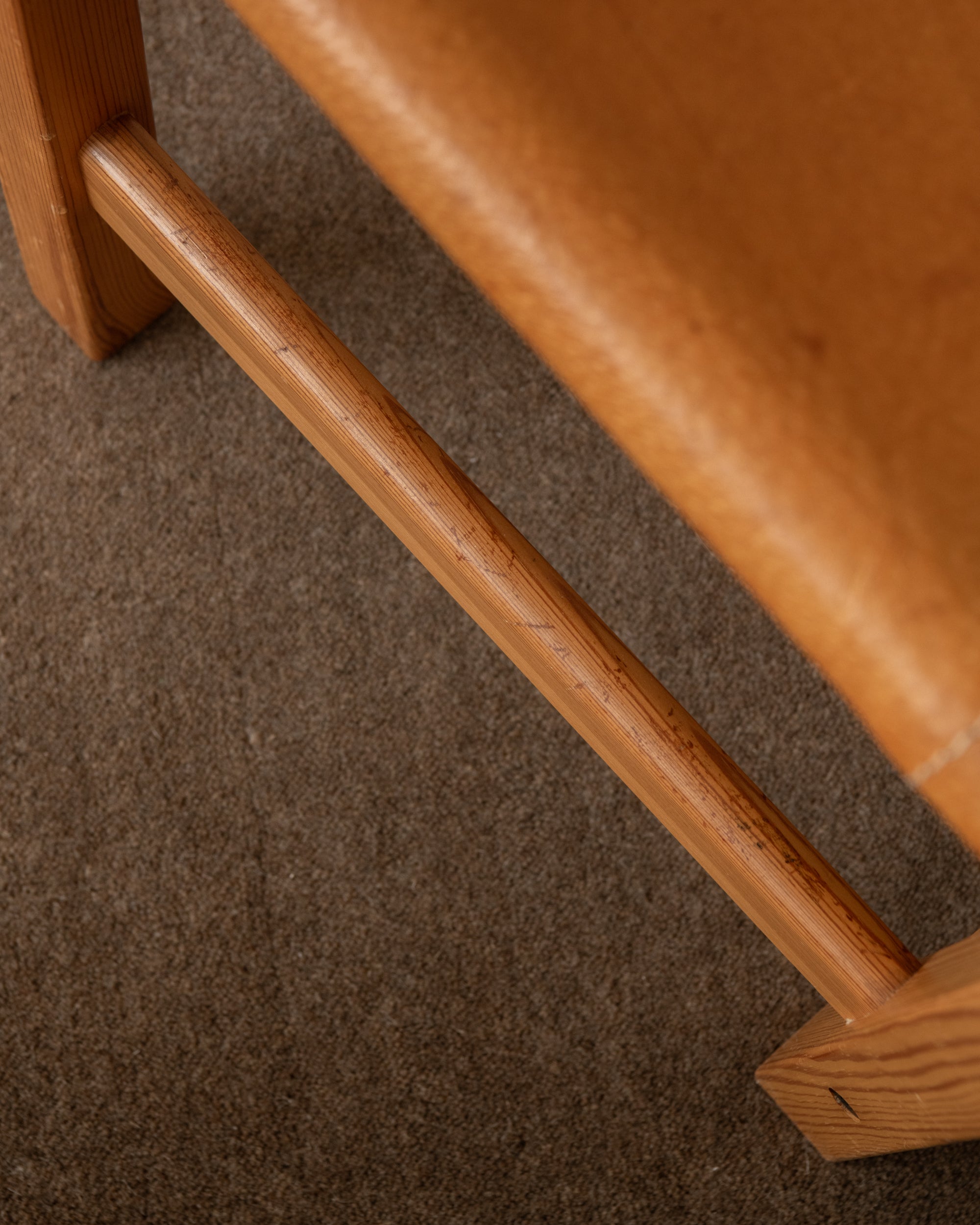 Scandinavian Pine Leather Dining Kotka Chairs by Tomas Jelinek for IKEA, 1980s, Set of 6