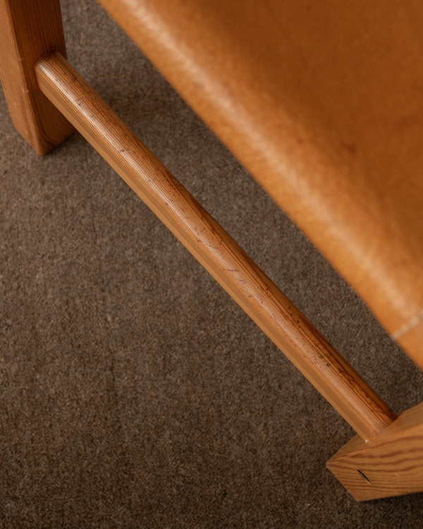 Scandinavian Pine Leather Dining Kotka Chairs by Tomas Jelinek for IKEA, 1980s, Set of 6