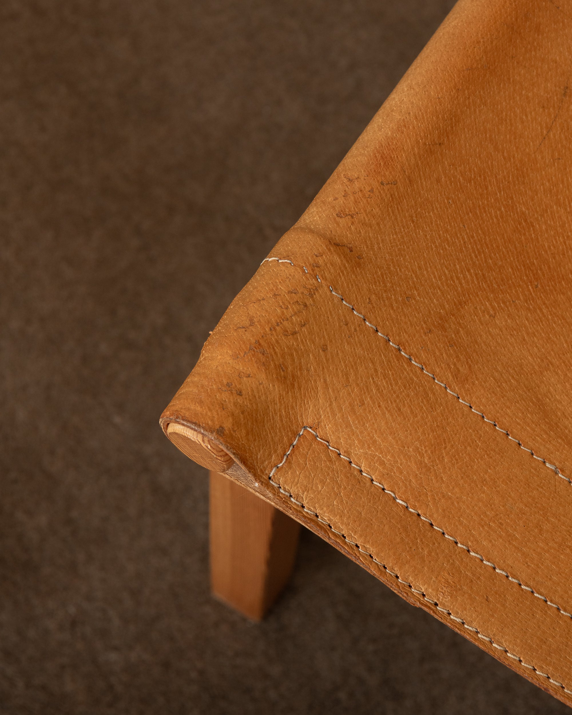 Scandinavian Pine Leather Dining Kotka Chairs by Tomas Jelinek for IKEA, 1980s, Set of 6