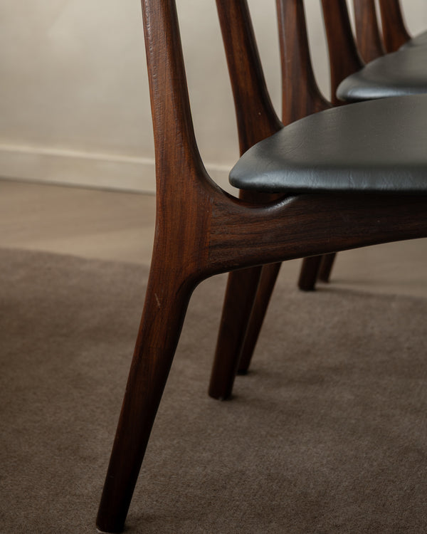 Mid Century Modern Teak Dining Chairs by Louis van Teeffelen for AWA, 1960s, Set of 6