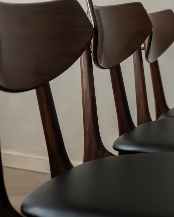 Mid Century Modern Teak Dining Chairs by Louis van Teeffelen for AWA, 1960s, Set of 6