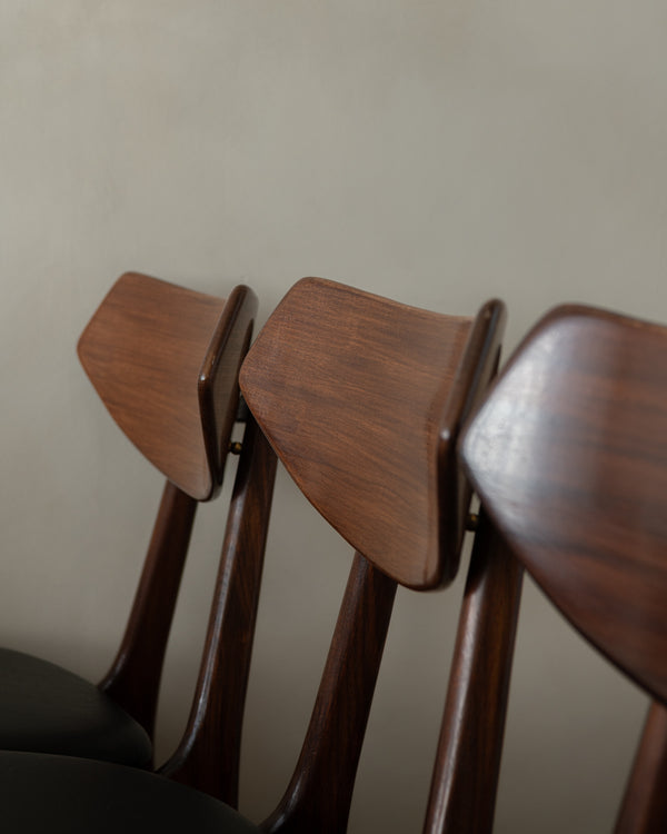 Mid Century Modern Teak Dining Chairs by Louis van Teeffelen for AWA, 1960s, Set of 6
