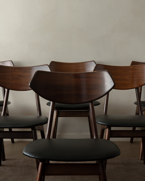 Mid Century Modern Teak Dining Chairs by Louis van Teeffelen for AWA, 1960s, Set of 6