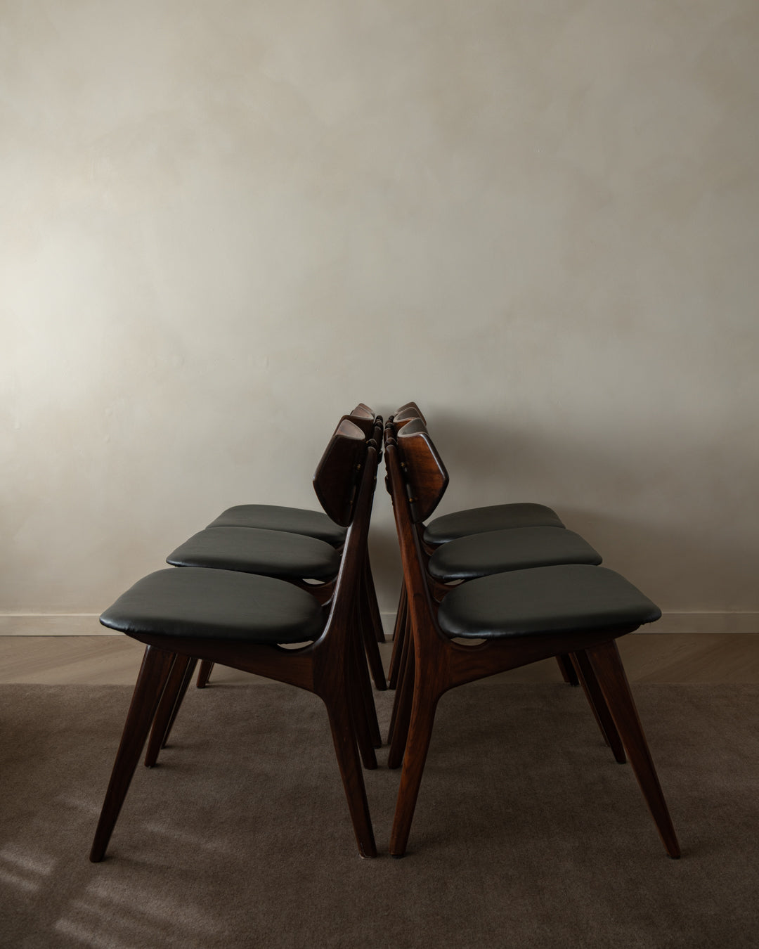 Mid Century Modern Teak Dining Chairs by Louis van Teeffelen for AWA, 1960s, Set of 6