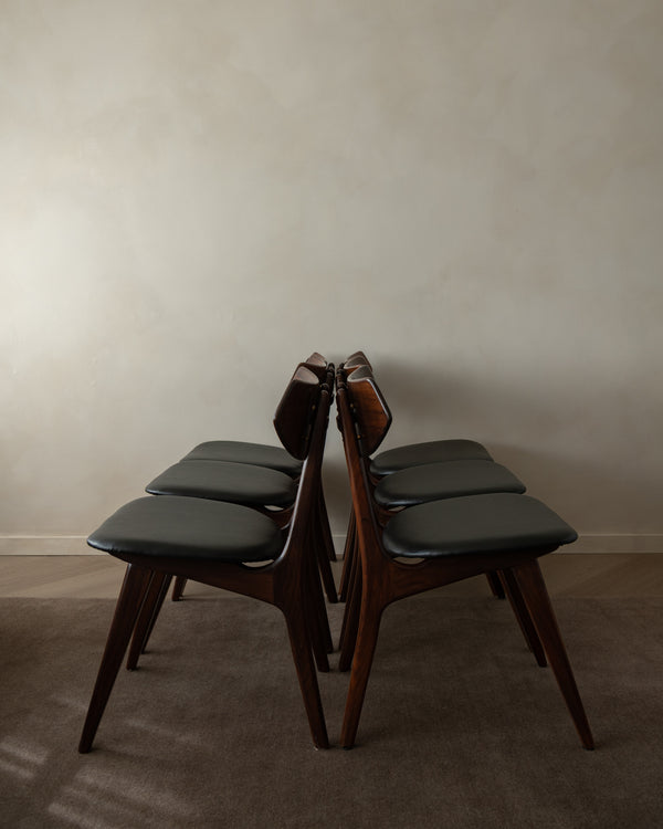 Mid Century Modern Teak Dining Chairs by Louis van Teeffelen for AWA, 1960s, Set of 6