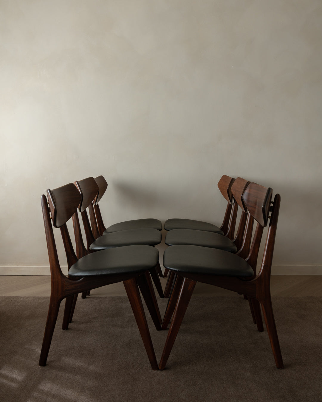 Mid Century Modern Teak Dining Chairs by Louis van Teeffelen for AWA, 1960s, Set of 6