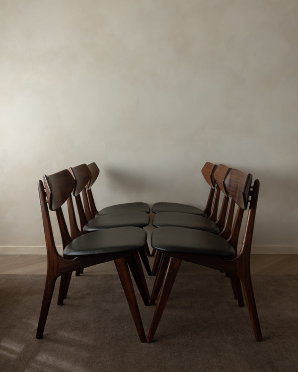 Mid Century Modern Teak Dining Chairs by Louis van Teeffelen for AWA, 1960s, Set of 6