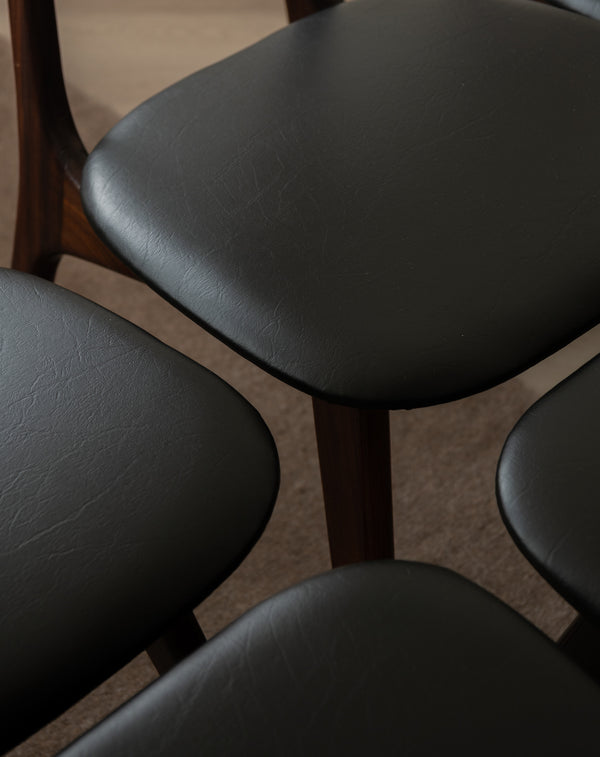 Mid Century Modern Teak Dining Chairs by Louis van Teeffelen for AWA, 1960s, Set of 6