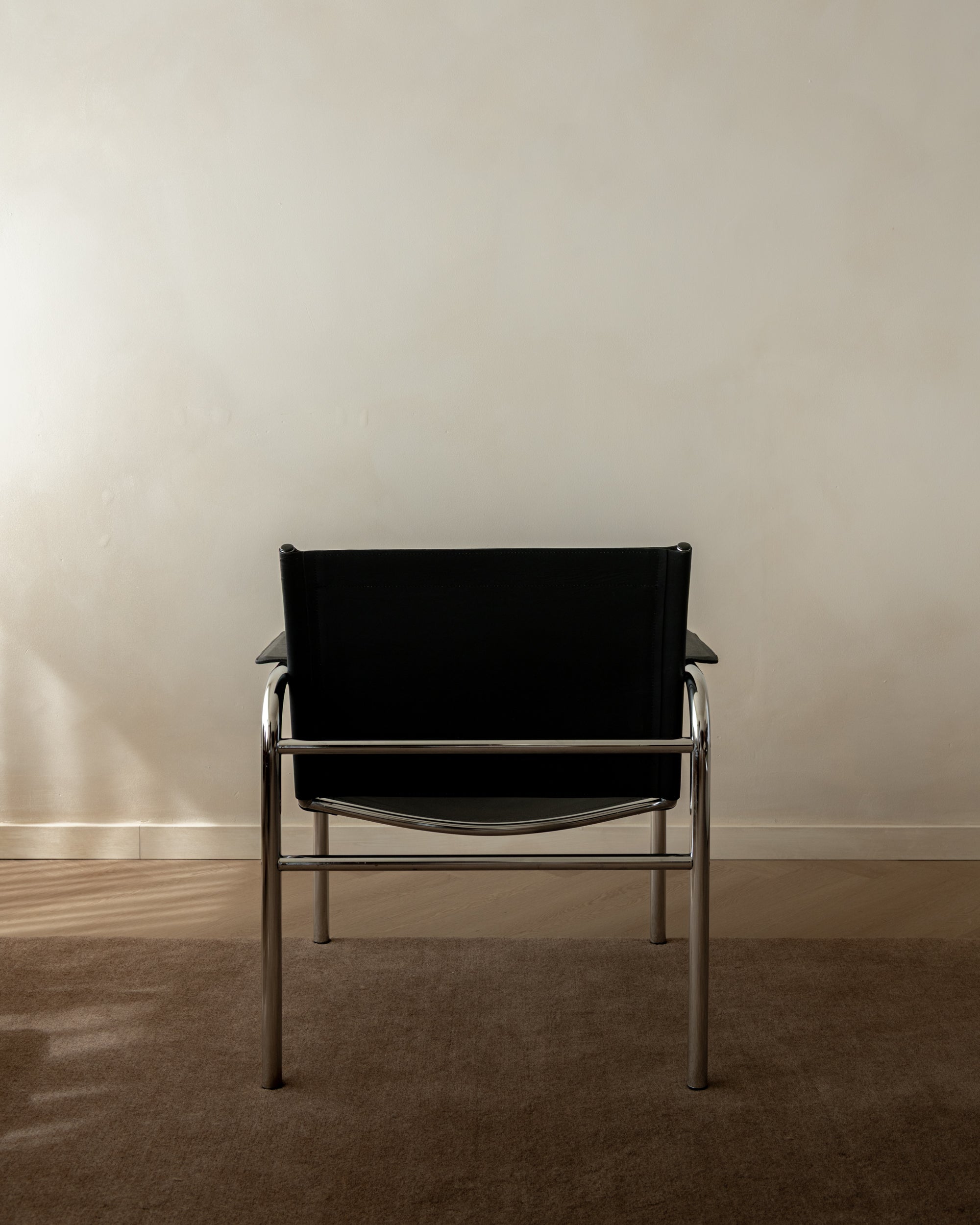 Bauhaus Chrome Leather Lounge Chairs Klinte by Tord Björklund for IKEA, 1980s, Set of 2