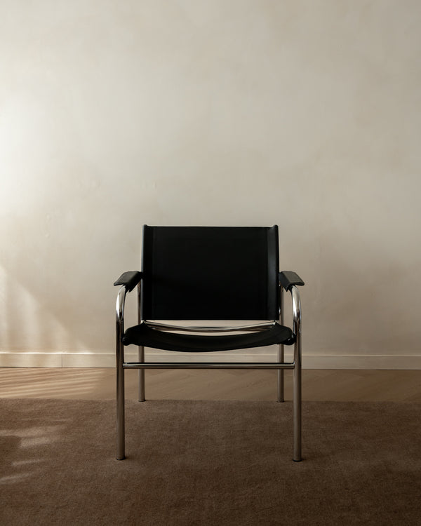 Bauhaus Chrome Leather Lounge Chairs Klinte by Tord Björklund for IKEA, 1980s, Set of 2