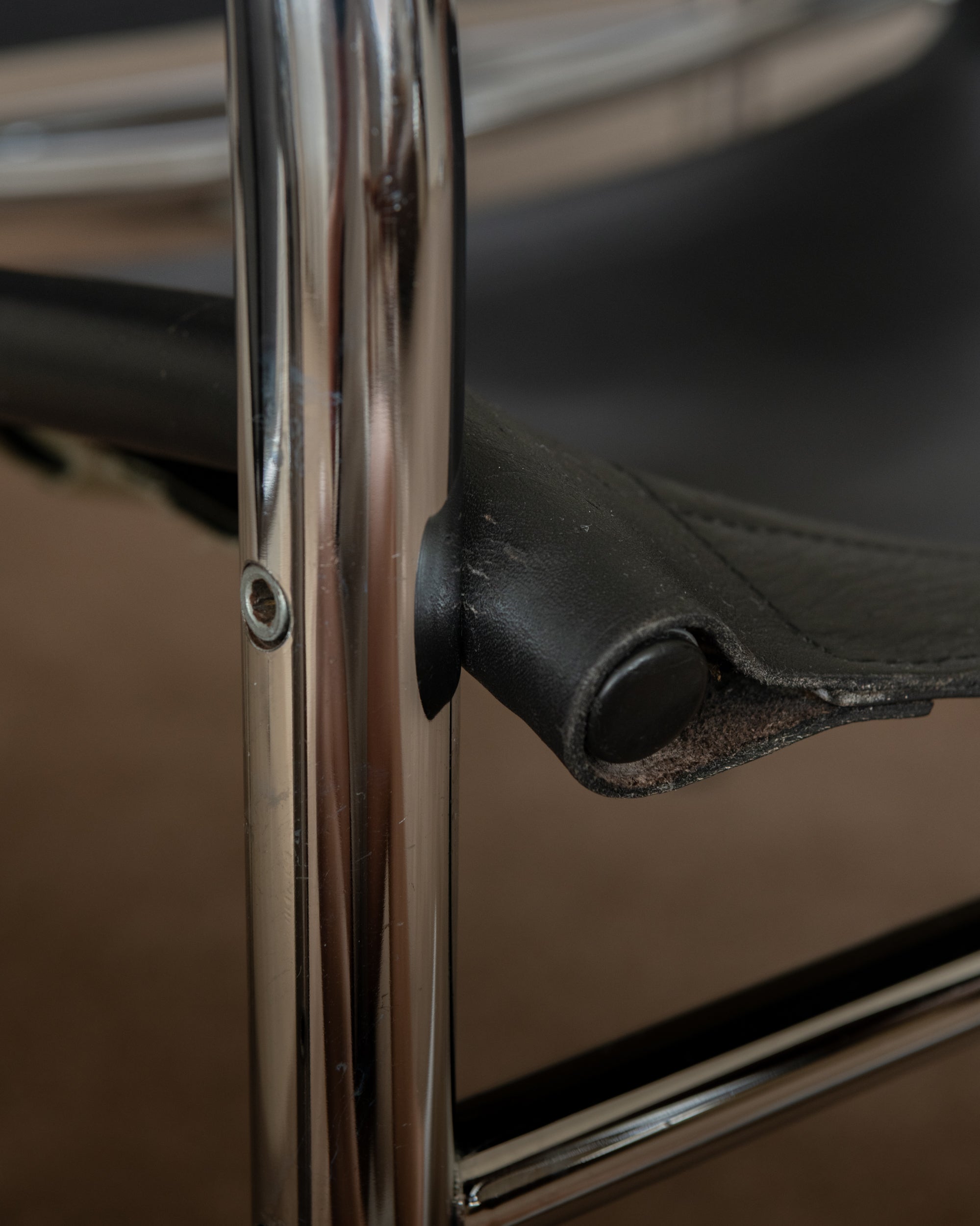Bauhaus Chrome Leather Lounge Chairs Klinte by Tord Björklund for IKEA, 1980s, Set of 2