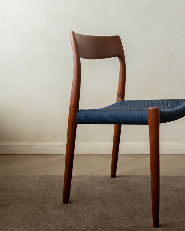 Danish Modern Teak Dining Chairs Model 77 by Niels Otto Møller for J.L. Møllers Møbelfabrik, Denmark, 1960s, Set of 6
