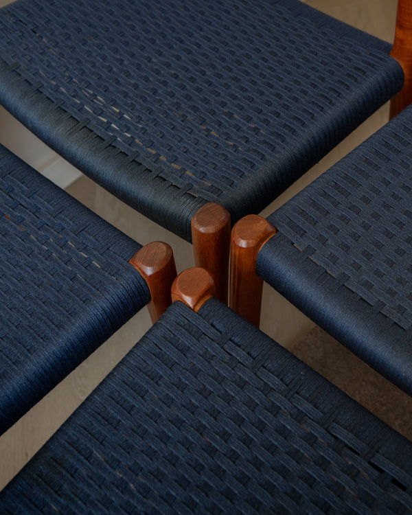 Danish Modern Teak Dining Chairs Model 77 by Niels Otto Møller for J.L. Møllers Møbelfabrik, Denmark, 1960s, Set of 6