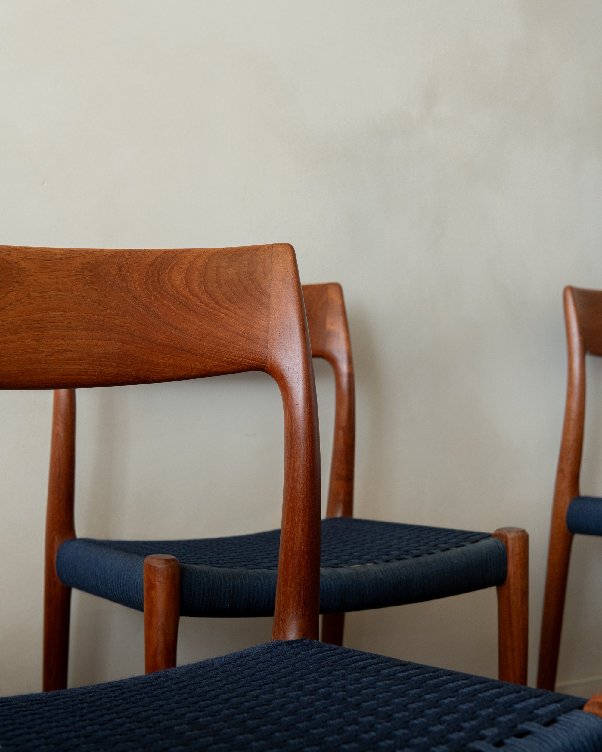Danish Modern Teak Dining Chairs Model 77 by Niels Otto Møller for J.L. Møllers Møbelfabrik, Denmark, 1960s, Set of 6