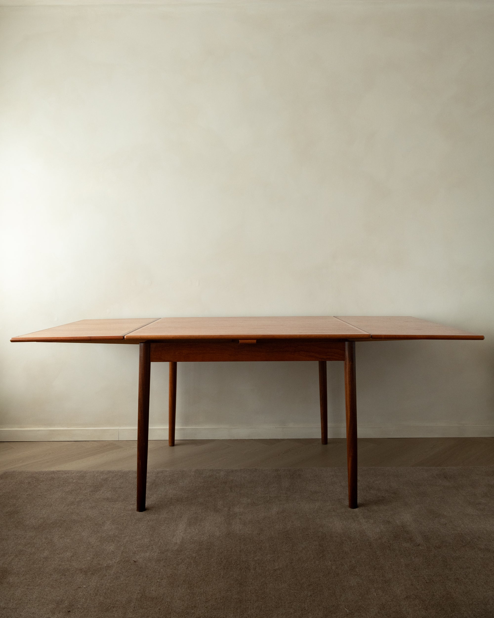 Danish Modern Teak Extendable Dining Table Model 24 by Ansager Møbler, 1960s