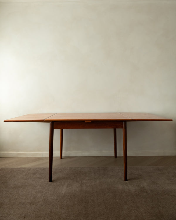 Danish Modern Teak Extendable Dining Table Model 24 by Ansager Møbler, 1960s