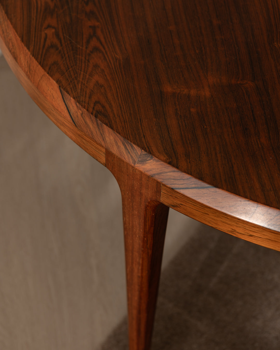 Mid Century Rosewood Round Coffee Table Model 283 by Johannes Andersen for CFC Silkeborg, 1960s
