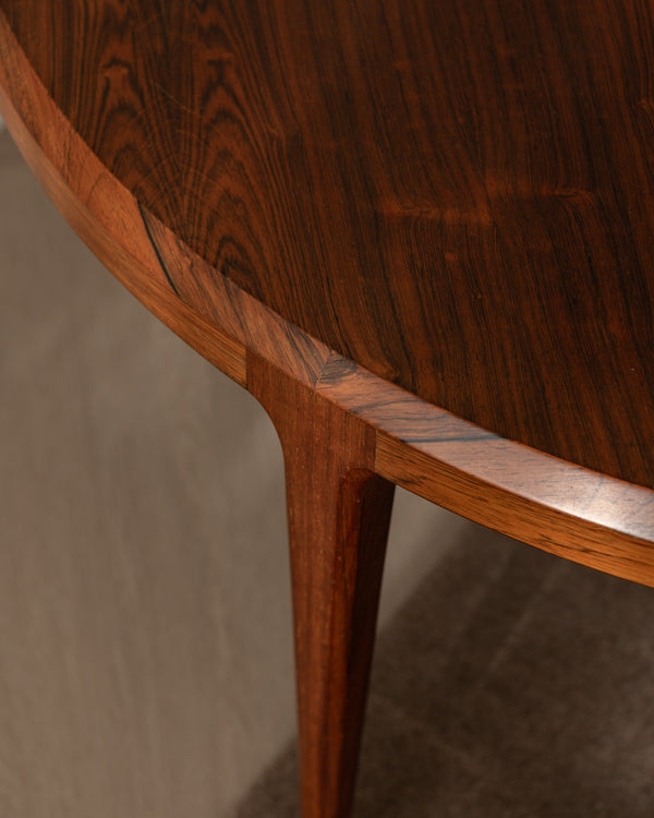 Mid Century Rosewood Round Coffee Table Model 283 by Johannes Andersen for CFC Silkeborg, 1960s