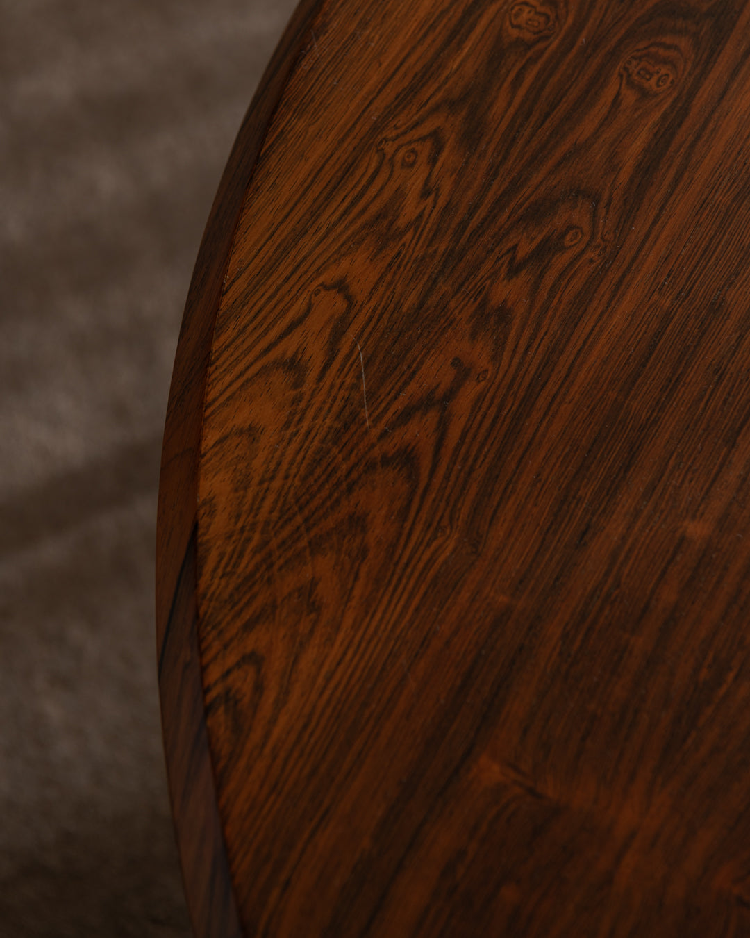 Mid Century Rosewood Round Coffee Table Model 283 by Johannes Andersen for CFC Silkeborg, 1960s