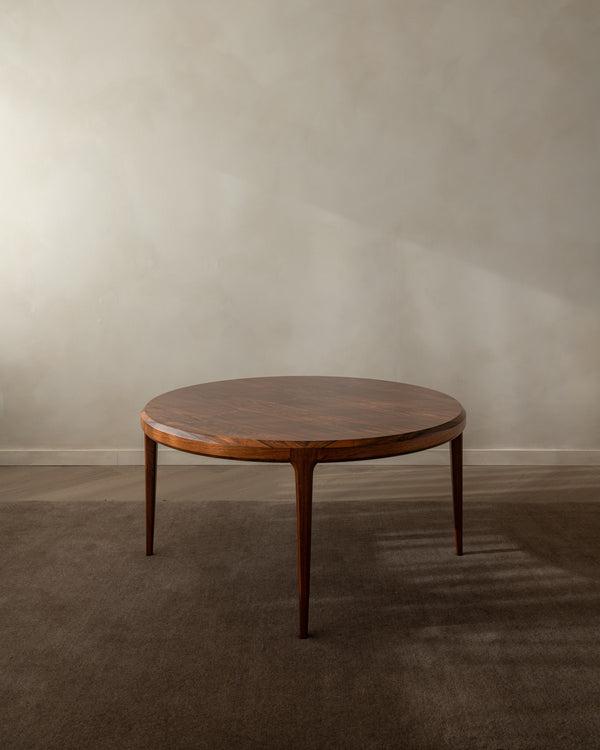 Mid Century Rosewood Round Coffee Table Model 283 by Johannes Andersen for CFC Silkeborg, 1960s