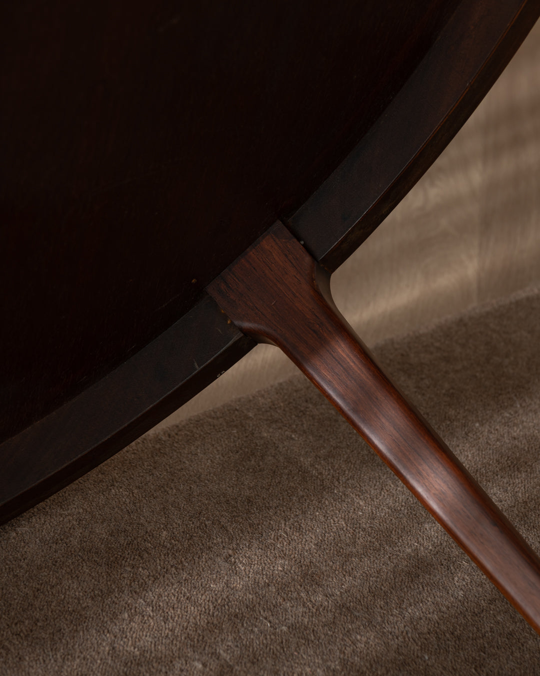 Mid Century Rosewood Round Coffee Table Model 283 by Johannes Andersen for CFC Silkeborg, 1960s