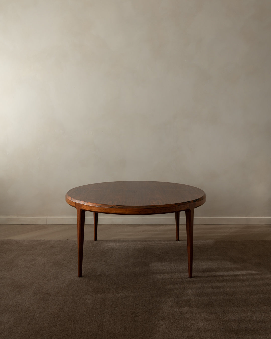 Mid Century Rosewood Round Coffee Table Model 283 by Johannes Andersen for CFC Silkeborg, 1960s