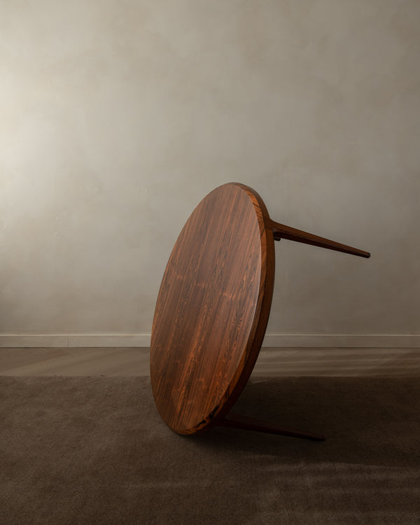 Mid Century Rosewood Round Coffee Table Model 283 by Johannes Andersen for CFC Silkeborg, 1960s