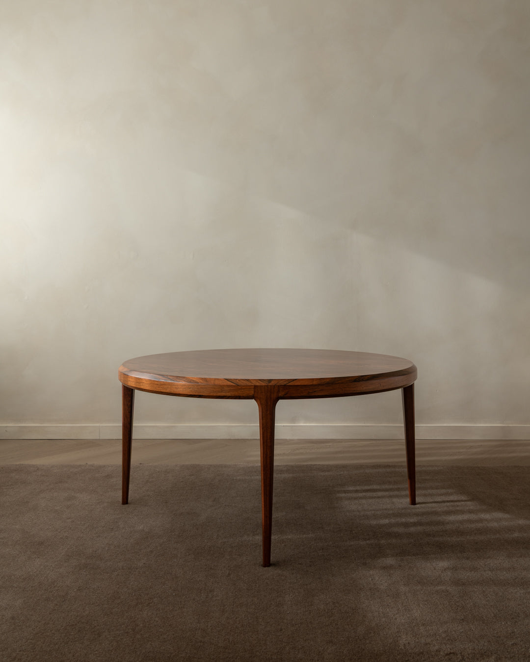 Mid Century Rosewood Round Coffee Table Model 283 by Johannes Andersen for CFC Silkeborg, 1960s