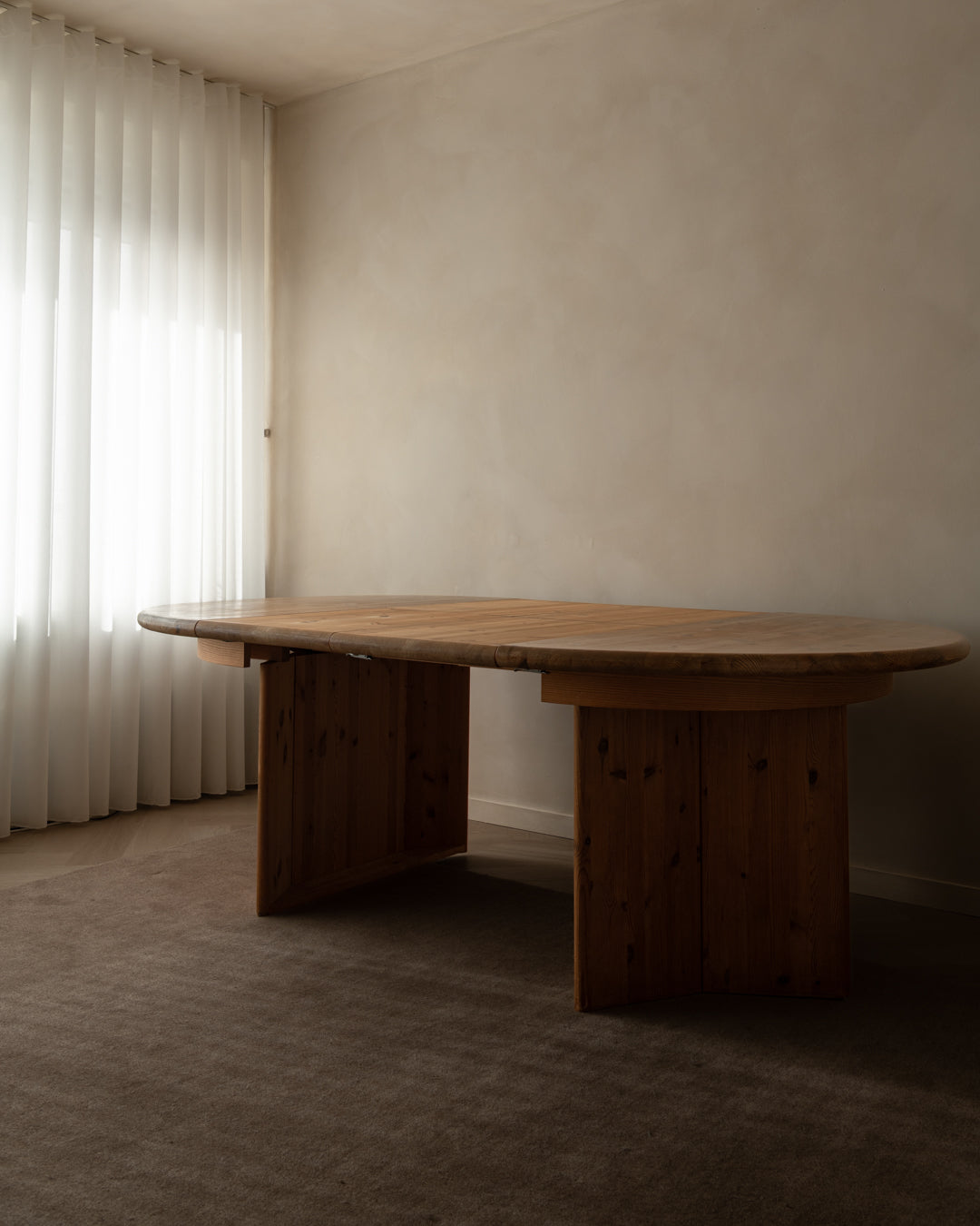 Danish Modern Pine Extendable Dining Table Modul Møbler, Vinderup A/S 1980s