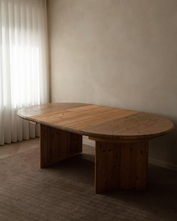Danish Modern Pine Extendable Dining Table Modul Møbler, Vinderup A/S 1980s