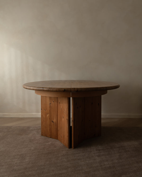 Danish Modern Pine Extendable Dining Table Modul Møbler, Vinderup A/S 1980s