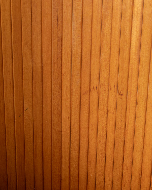 French Art Deco Pine Tambour Room Divider by Jomain Baumann, 1930s