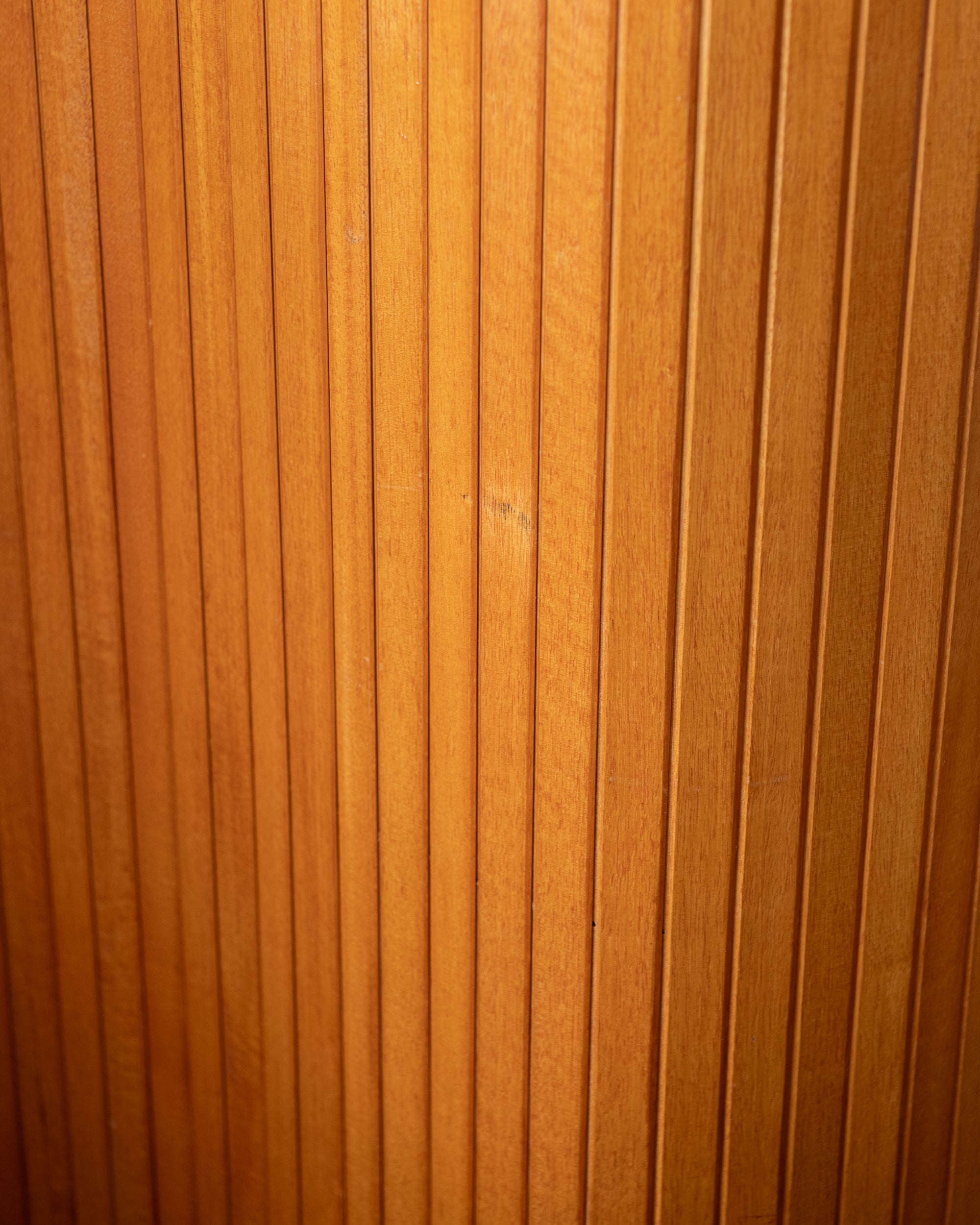 French Art Deco Pine Tambour Room Divider by Jomain Baumann, 1930s