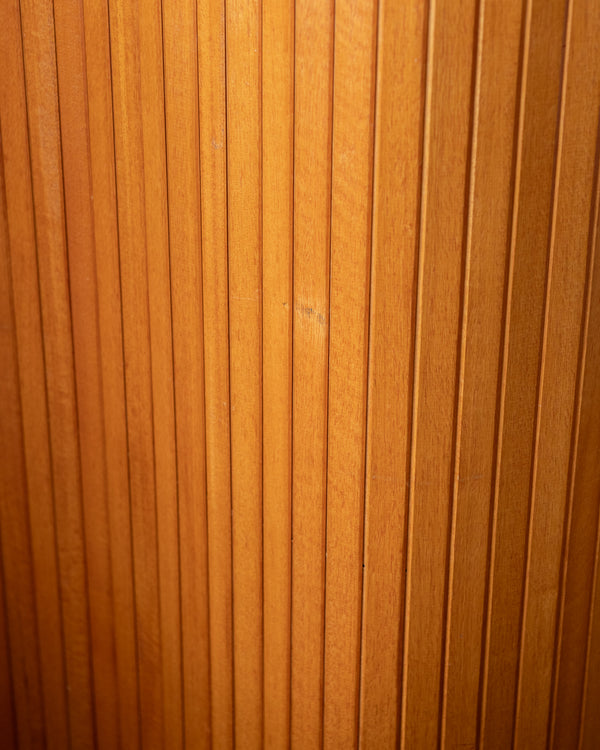 French Art Deco Pine Tambour Room Divider by Jomain Baumann, 1930s